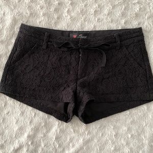 Guess black lace short pants, size 24
